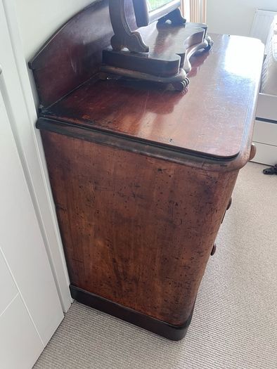 antique chest of drawers.