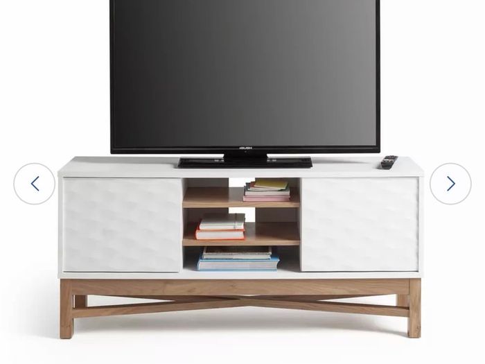 Large Sideboard + TV Unit - White & Oak Effect