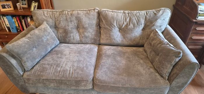 3+2+1 soft grey fabric sofa suite