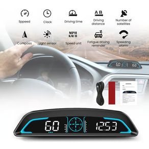 GPS HUD Auto Speedometer Head Up Display Car Smart Digital Alarm Reminder Meter Electronics Accessories for All Car