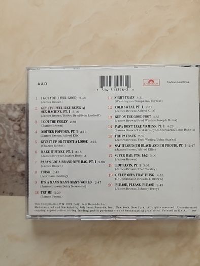 James Brown CD  - 20 All Time Greatest Hits!
