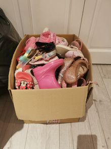 box of girls shoes