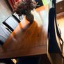 Stunning Solid Mahogany Dining Table & 8 Leather Chairs Image 2