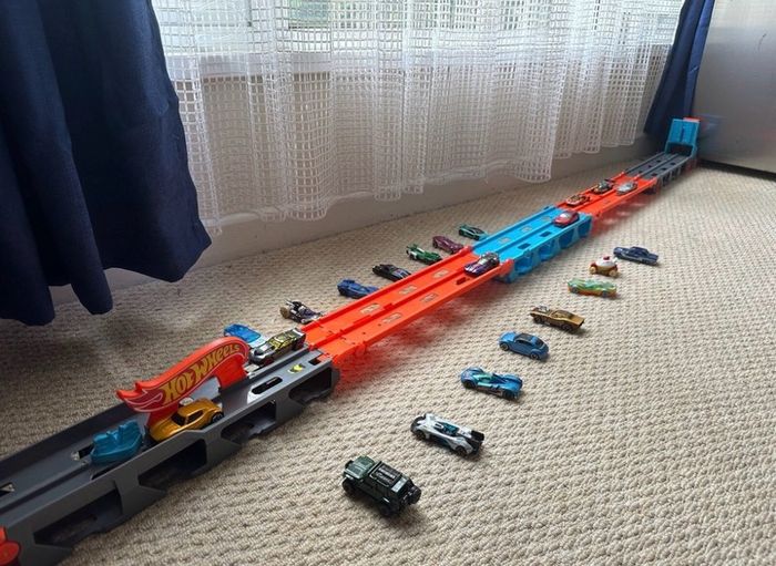 Hotwheels Truck Set with Many Extra Cars