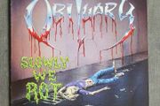 Obituary Slowly We Rot. Original Roadracer Records 1989 Pressing  LP Super Rare Death Metal