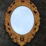 Antique hand carved gilt wood mirror Image 2