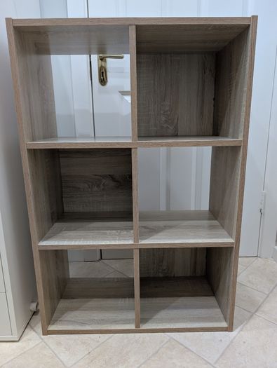 6-cube storage unit - light oak effect