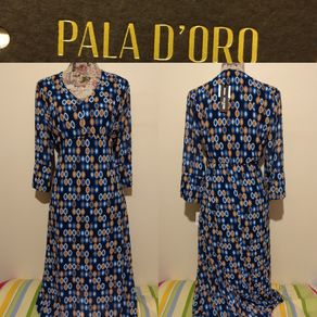 Navy Geo Kerry Dress Pala D,oro New With Tags