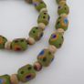 Antique Venetian Style Gabri Eyes Green Glass & Bone Beads Necklace Image 10