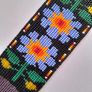 SALE Blue Flowers bracelet, handbeaded Image 2
