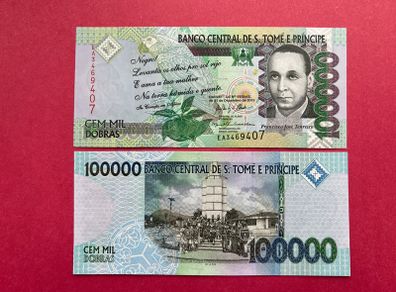 St Thomas & Prince  100,000. Dobras. 2013  Pick.  68c  ( Uncirculated )