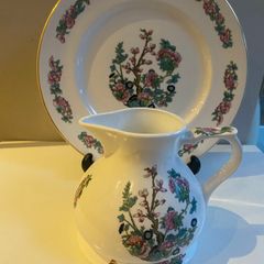 MAYFAIR  Indian Tree China plate and EMERALD ISLE pitcher