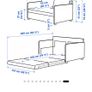 IKEA  2 Seater Sofa Bed  Light Grey Image 3
