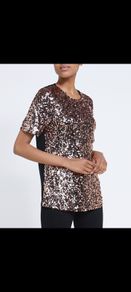 Sparkly top - gold sequins