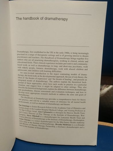 Handbook of Dramatherapy