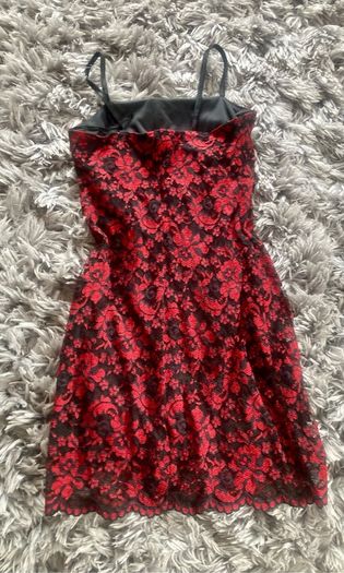 Red/Black lace dress