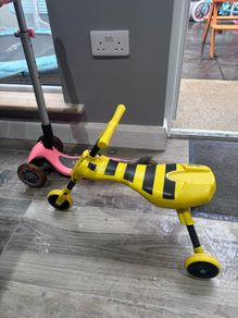 scooter and toddler bike