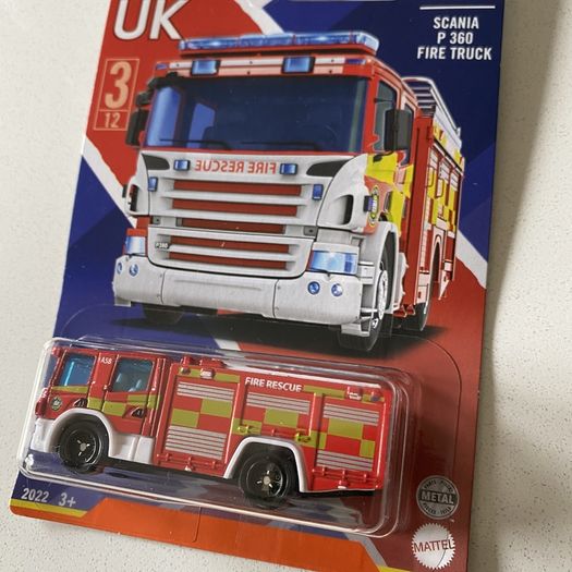 Jaguar XK150, Aston Martin, Scania Fire Truck, LEVC Taxi, Land Rover - Stars of UK 2022 Assortments - Exclusive Matchbox