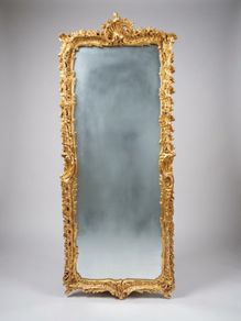 French Ornate Rococo Style Gilt Pier Mirror