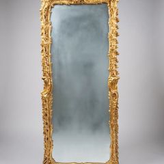 French Ornate Rococo Style Gilt Pier Mirror