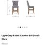Grey fabric bar stools - EZ Living x3 Image 3