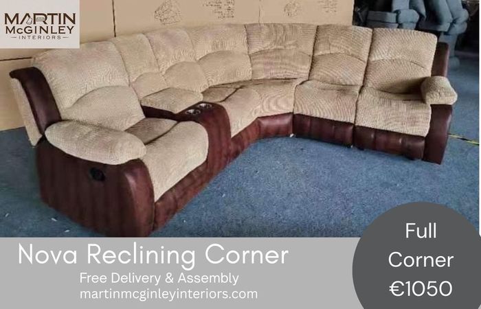 New Cream Nova Full Recliner Sets