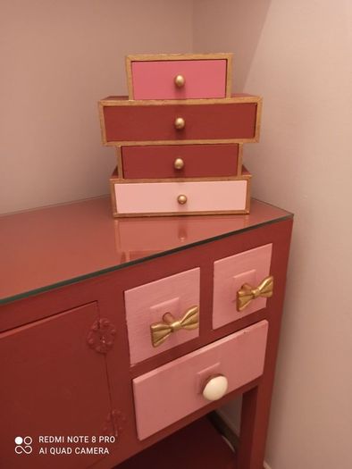 REDUCED cabinet red pink