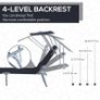 Folding Sun Lounger-Black (FREE POSTAGE) Image 3