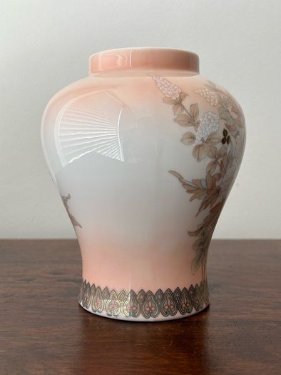 Vintage Multicoloured Japanese Mantle Art Vase 1980s