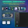 Wireless Charging RGB Gaming Mouse Pad 15W, LED Mouse Mat 800x350x4MM, 10 Light Modes Extra Large Mousepad Non-Slip Rubber Base Computer Keyboard Mat for Gaming (Black-Dual Magnetic) Image 6