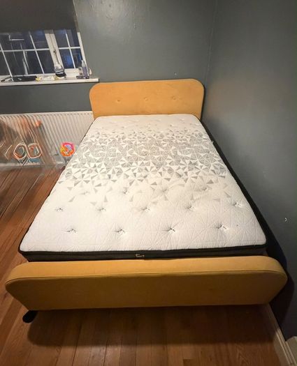 double bed frame and mattress
