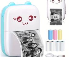 Mini Thermal Printer Cobeisi Bluetooth Blue
