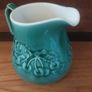 Lovely Vintage Retro Extremely Rare 70's Jade Green Milk Jug Made by Celtic Kilrush in the Fabulous and Rare Irish Earl Pattern featuring a Cherry and Foliage Motif Image 5