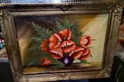 Large antique still life oil painting