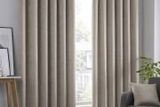 Blockout Pair of Eyelet Curtains, Living Room, 90" Width x 108" Drop 229 x 275cm Natural