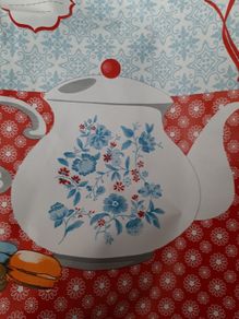 New wipe clean vintage tablecloth