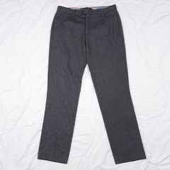 Ted Baker Dark Grey Textured Tailored Straight Wool Trousers 14UK/42EU