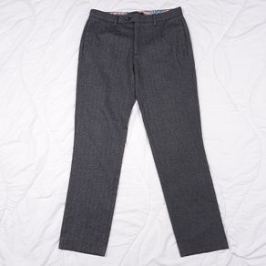 Ted Baker Dark Grey Textured Tailored Straight Wool Trousers 14UK/42EU
