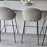 Set of 4 Light Grey Bar Stools Image 2