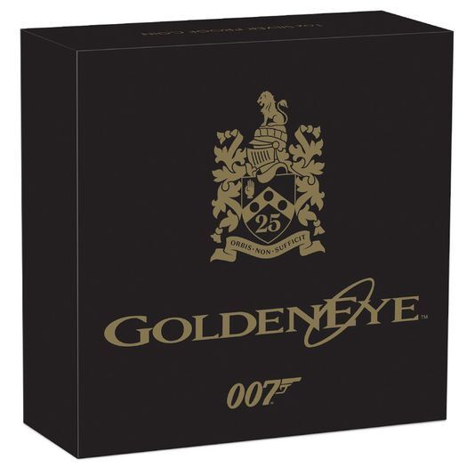 2020 Tuvalu 1 Oz Silver Coin James Bond Golden Eye. Proof. (CoA + Original Box)