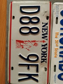 Authentic Vintage US license plates.