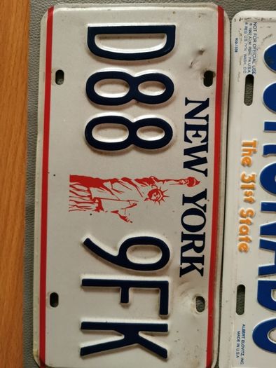 Authentic Vintage US license plates.