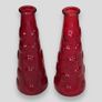 1960s  retro red bubble glass vases Image 3