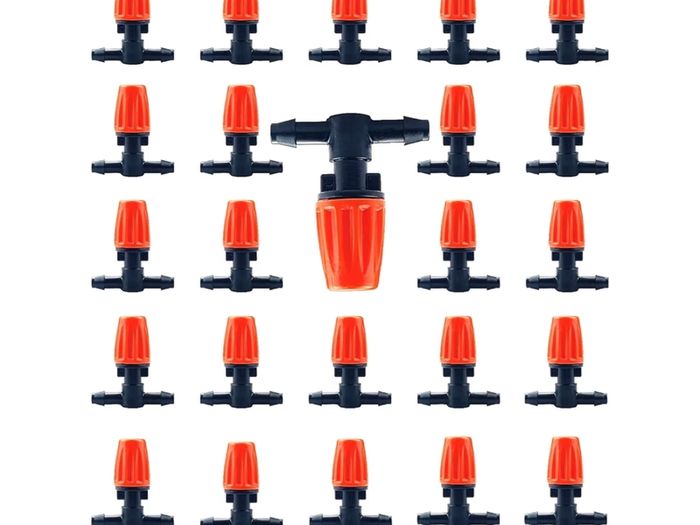 Irrigation tubing fittings - 24Pcs Adjustable Nozzle