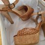 Tan cork- platform sandal Image 4