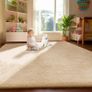 Lemon Rugs Living Room 120x160cm, Beige Area Rugs for Bedroom, Washable Anti Slip Extra Large Shaggy Soft Rug Fluffy Modern Floor Carpets Mat Beside Carpet for Kids Living Room Image 5