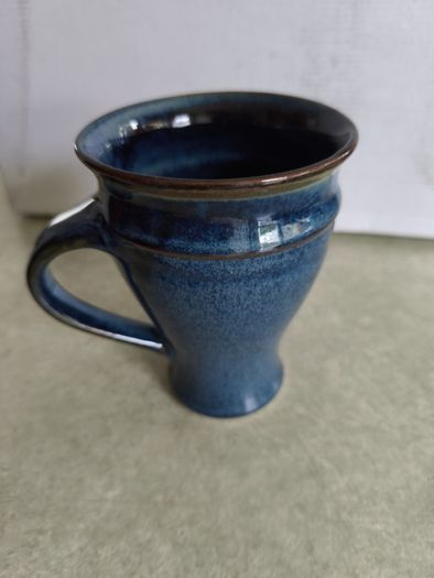 One Medium Blue Mug  Louis Mulcahy Pottery