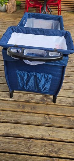 2 tier Travel cot with changing table. excellent condition.