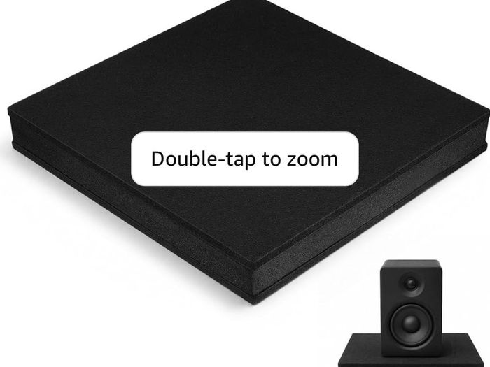 Sound Isolation Pad: Black High-Density Foam & Rubber Vibration Dampening Mat for Subwoofers, Electronic Drums, Home Treadmill, Sewing Machine & Blender(30x30x4.8cm)