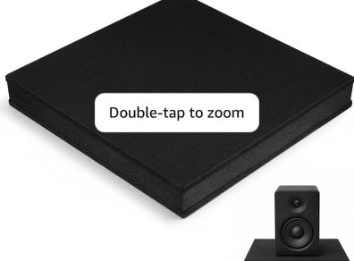 Sound Isolation Pad: Black High-Density Foam & Rubber Vibration Dampening Mat for Subwoofers, Electronic Drums, Home Treadmill, Sewing Machine & Blender(30x30x4.8cm)
